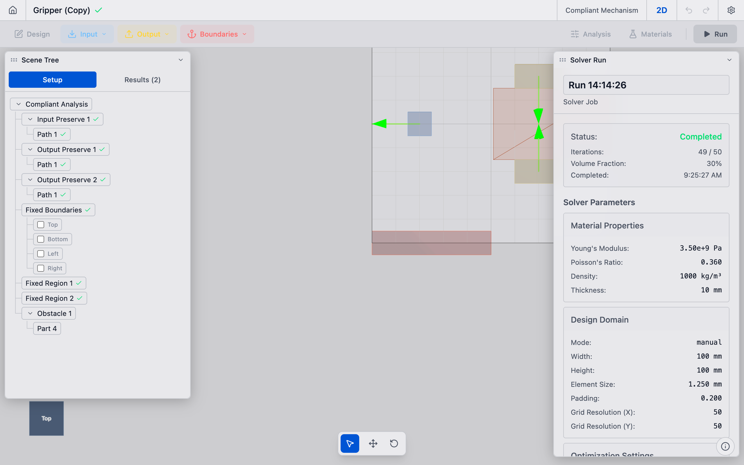 Full interface with annotations